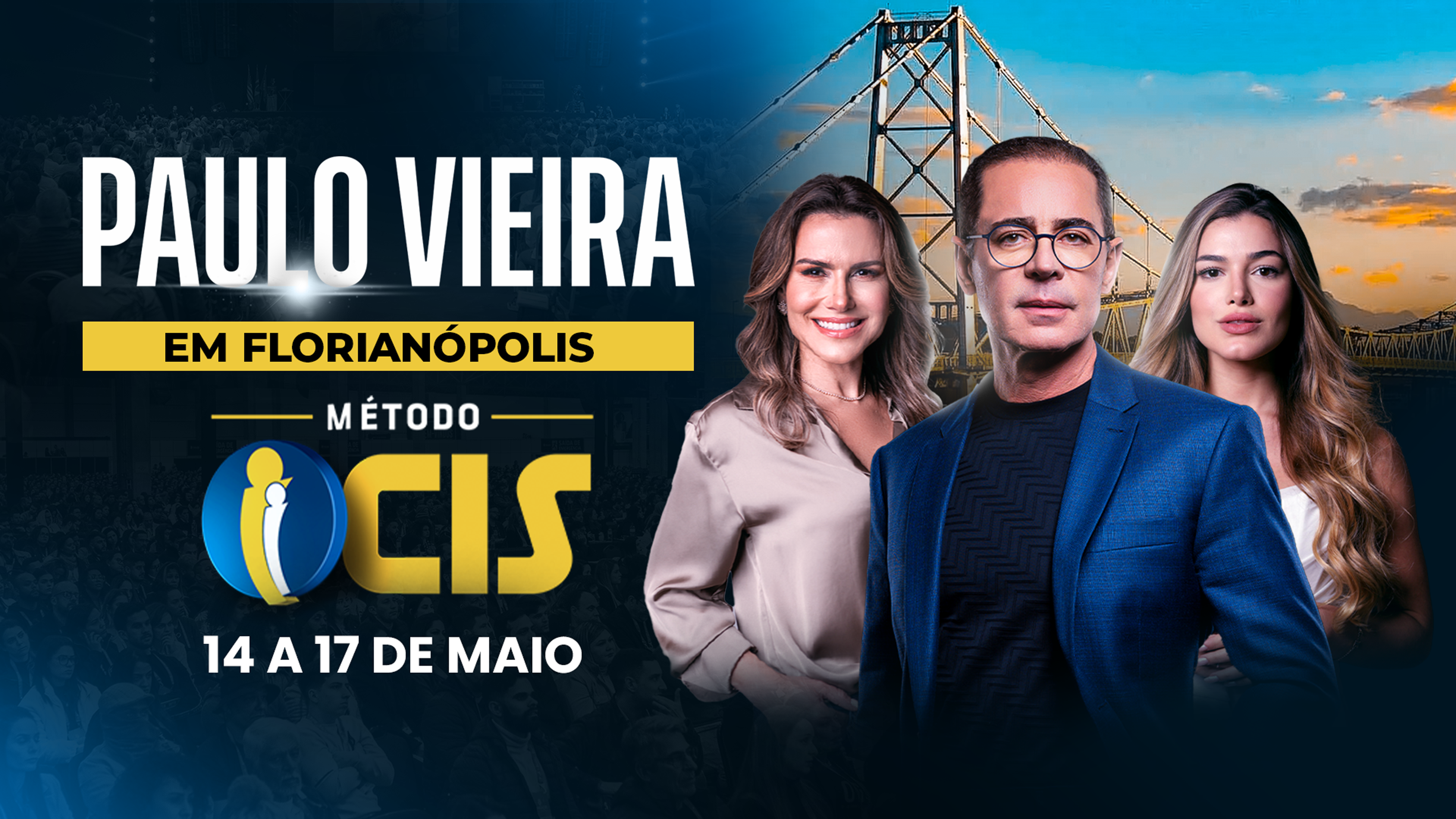 Banner de evento — Paulo Vieira em Florianópolis, Método OCIS